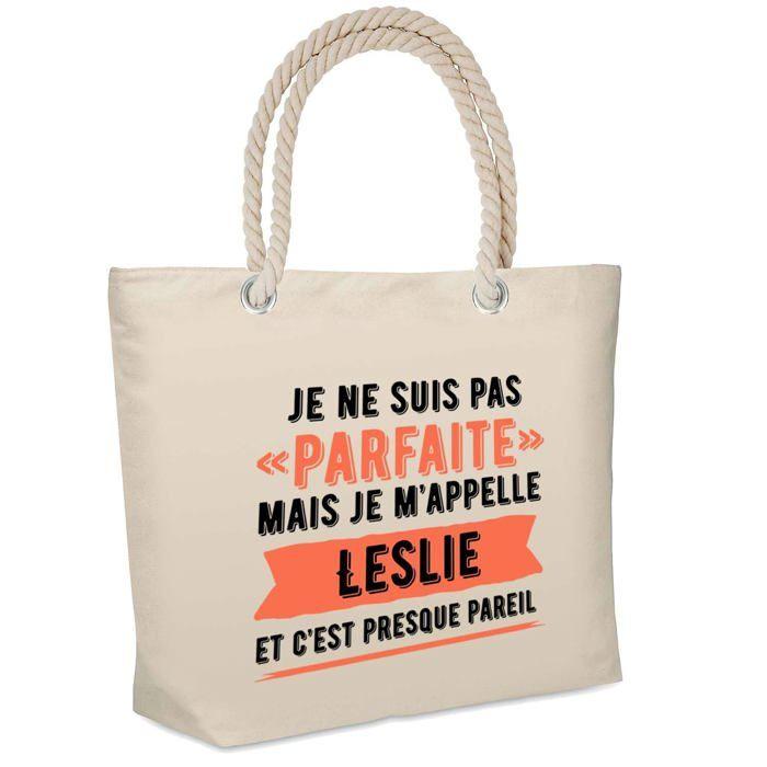 Sac de plage - PLANETEE - Leslie Parfaite - Isotherme - Coton beige - Imprimé en France