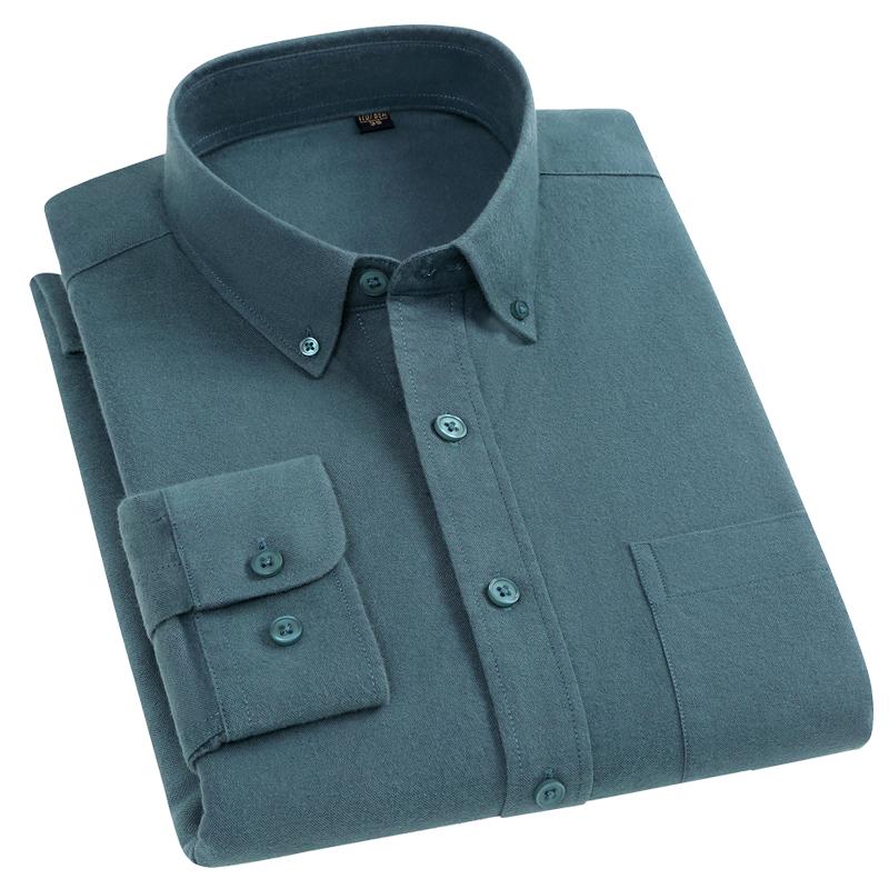 5XL Men Shirt Long Sleeve Slim Fit Cotton Oxford  Classic Stripes Shirt Men Long Sleeve Plaid Shirts Casual Business Soft Cozy