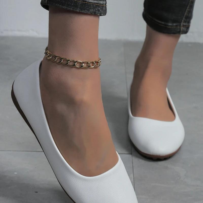 Nové letní boty s špičatou špičkou, pohodlné, ležérní, ploché, elegantní, s mělkým výstřihem, lehké, prodyšné, běžecké boty pro ženyNO:D-15