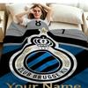 1PC Club Brugge KV Custom Name Patterned Flannel Blanket Suitable For All Seasons for Home Decor Warmth and Comfort Gifts Holiday Present