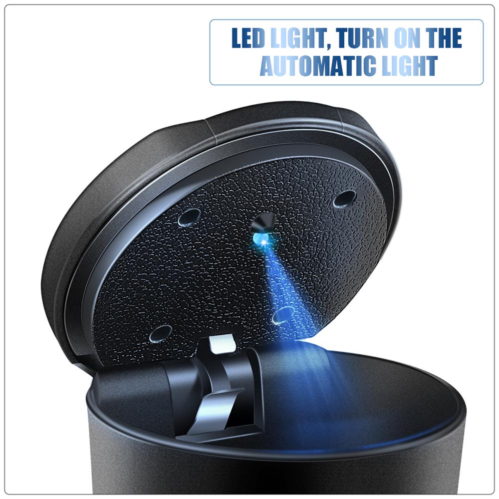Car Portable Cigarette Ashtray Cup With LED Light Cigar Holder Valve Cap For VW GTI Rline Polo Golf Tiguan Passat Jetta Bora B6KD6