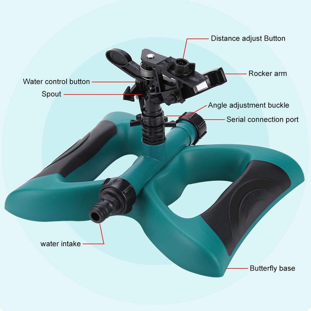 360 Degrees  Fully Circle Rotating Watering Sprinkler Irrigation System Nozzle  for Garden