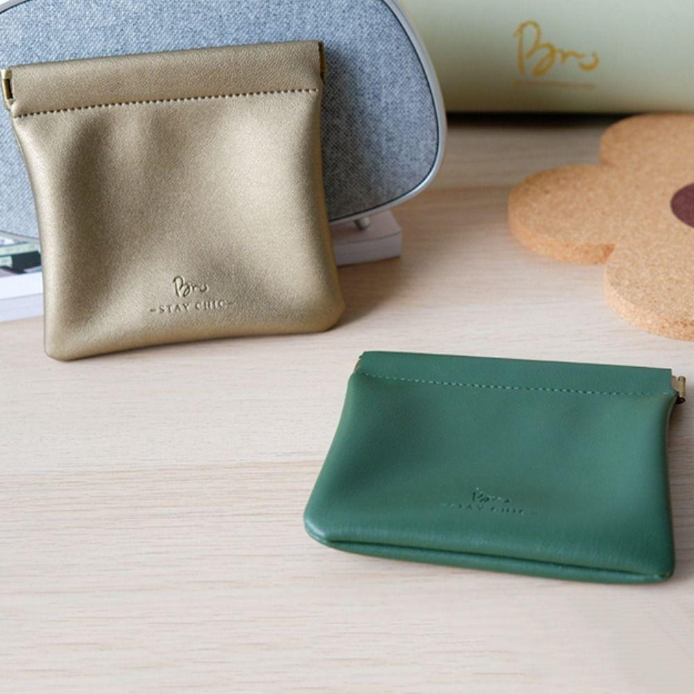 

Letter Self-closing Makeup Lipstick Bag Large Capacity Mini Storage Bag Travel