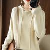 Women's Plus Size Hooded Knit Sweatshirt - Spring/Autumn 2025 Casual Hoodie Sweater