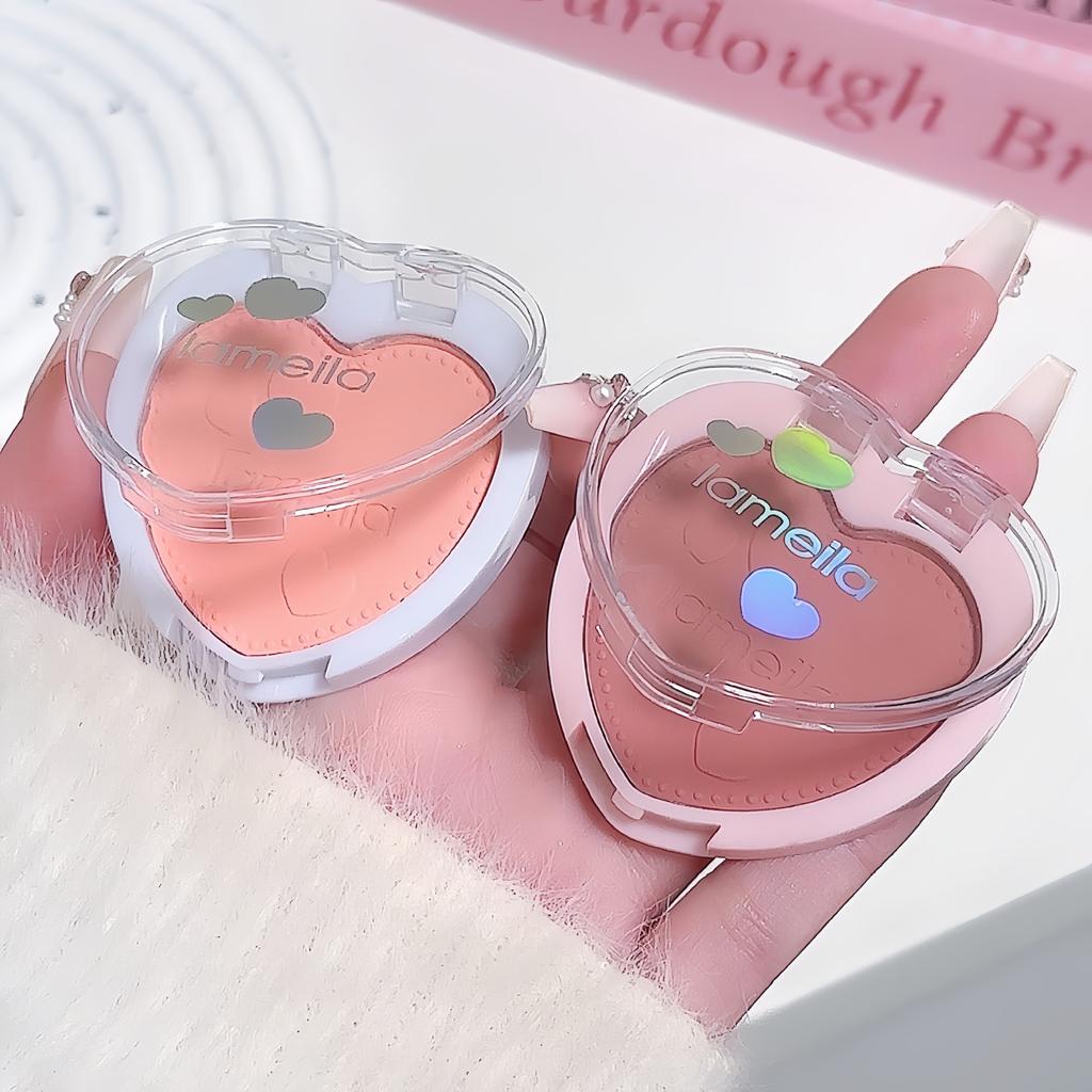Lameila Single Color Heart Blush Palette Matte Flattering For Olive Skin