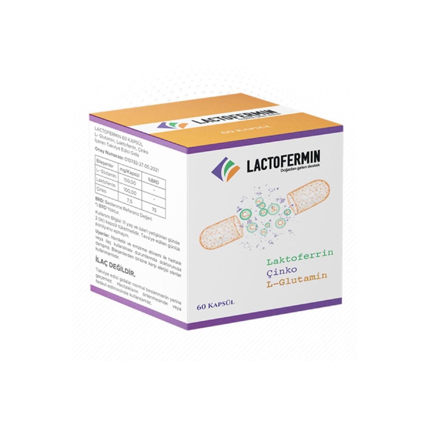 

Lactofermin Lactoferrin - Glutamine - Zinc 60 Capsules