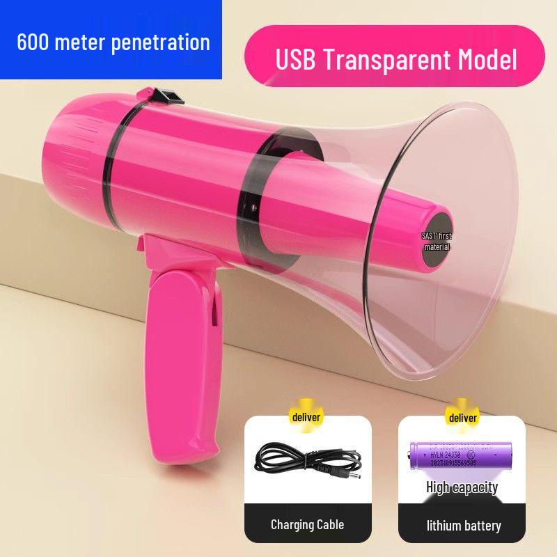 Portable Megaphone Speaker with Voice Recording for Street Vendors and Promotions