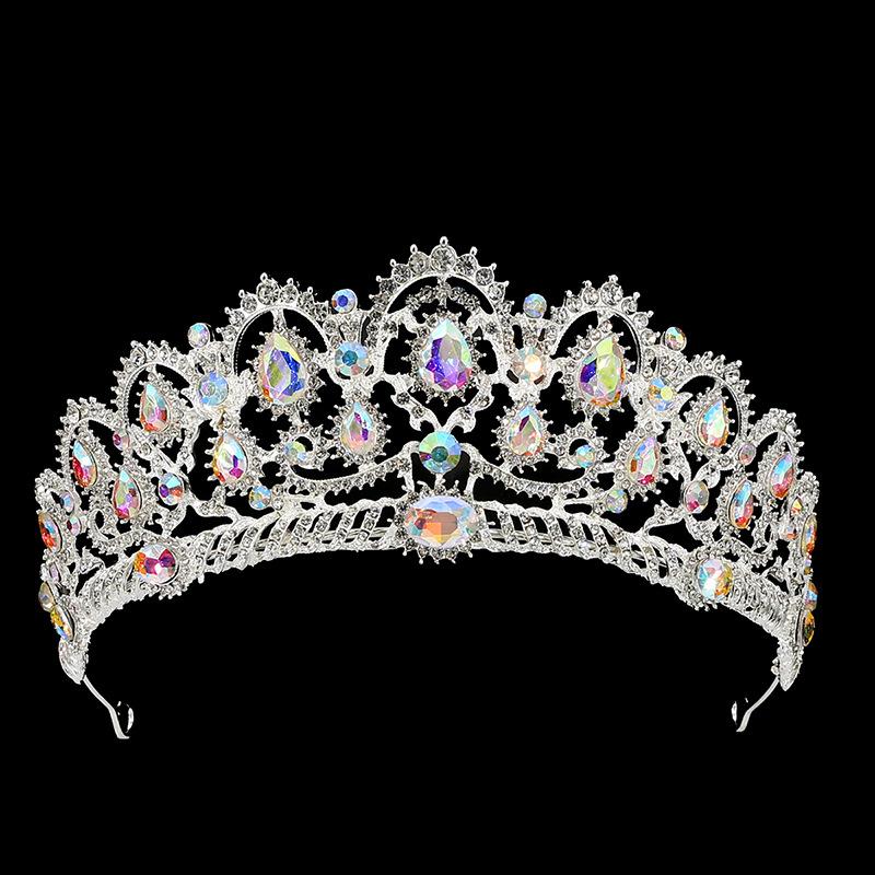 Bridal Jewelry, Wedding Accessories, Rhinestone Alloy Headband, Elegant and Luxurious Princess Style Crown, Birthday Crown