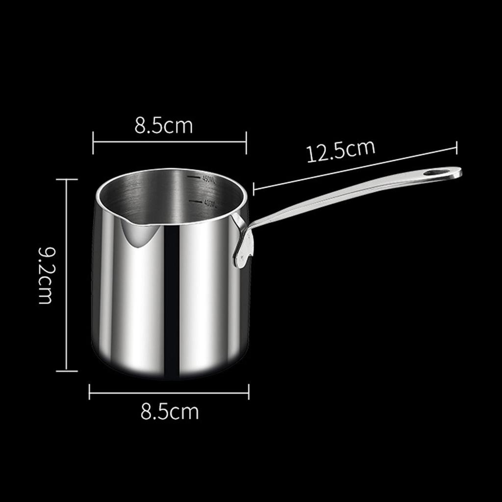 Deep Fryer Cooking Pot Saute Pan Practical Comfortable Grip Small with Handle Milk for Home