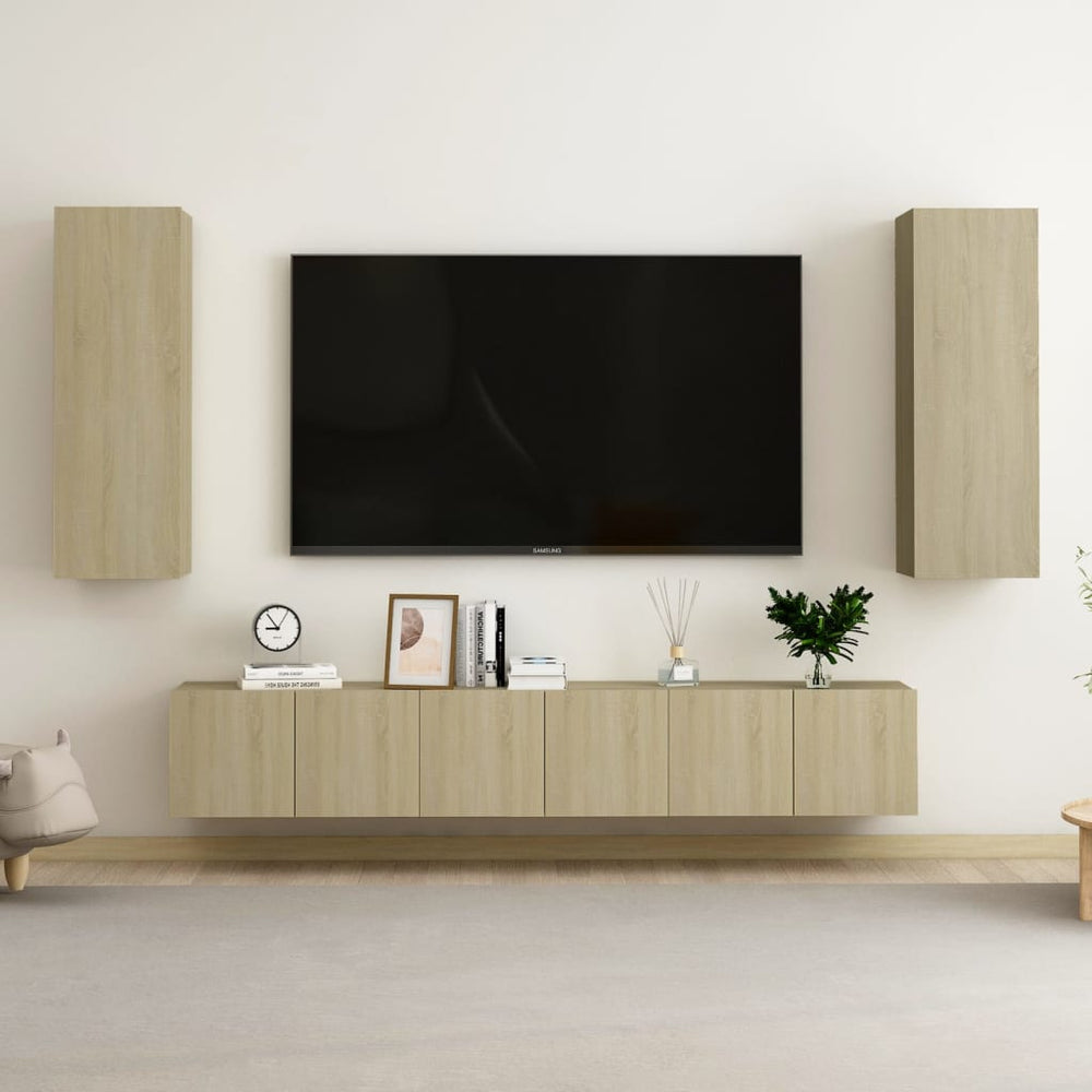 Ensemble de meubles TV 5 pcs Chêne sonoma Bois d'ingénierie