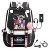 K-pop Demon Hunter Girl Group Backpack with Pompom - School and Campus Edition