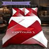 Juego de Ropa de Cama de Microfibra con Patrón F1 de 3 Piezas Decorativo Juego de Funda Nórdica Para Dormitorio Uso en el Hogar