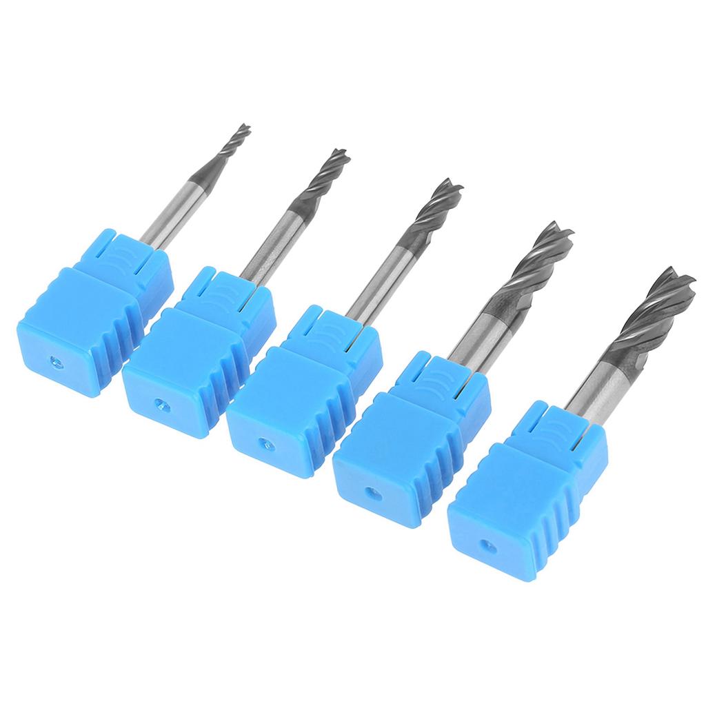 5pcs Tungsten Carbide Thread 4 flute Milling Cutter Tool End Mill Set Tools Accessories