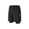 Latte Girl 3.0 Logo Print Two-In-One Sports Fitness Shorts Men Shorts Deep-Black A11M321804F-BK