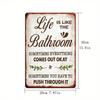 Funny Bathroom Metal Sign Vintage Comedy Decor for Home Wall Art
