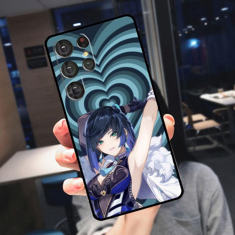 Yelan Genshin Impact Cover For Samsung Galaxy S24 Ultra S25 S22 S23 Plus S20 S21 FE S9 S10 S23 FE Phone Case