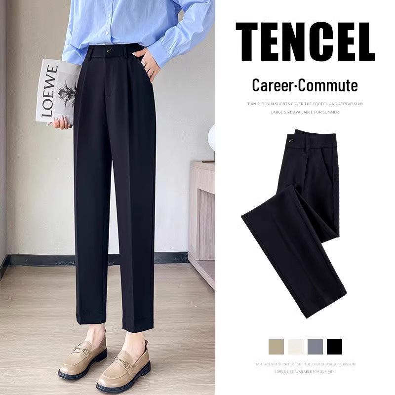 

Женские шерстяные брюки-сигареты с высокой посадкой и флисовой подкладкой - Приталенные, Маленький рост, Длина девять точек, Повседневный стиль осень/зима S (Recommended below 100 lbs)