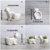 Artistic Animal Molded Earthenware Flower Container Exemplary For Succulents Small Bushes Desktop Decoration And Storage Planner