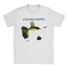 Guadeloupe Karte Flagge T-Shirt Herren Vintage Reines Baumwoll-T-Shirt Rundhals Kurzarm T-Shirts Große Größen Kleidung