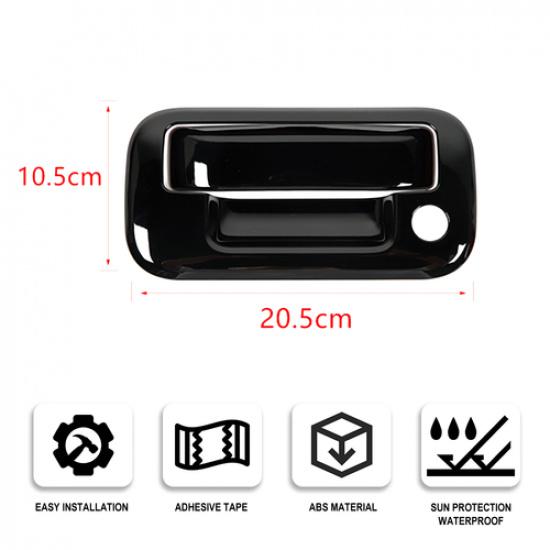 2x Rear Door Tailgate Bowl Decor Cover Trim for Ford F150 F-150 2009-2014 Black