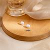 White 8mm Square Imitation Pearl Stud Earring for Women Elegant Romantic Temperament Jewelry Accessories Wedding Girl Gift