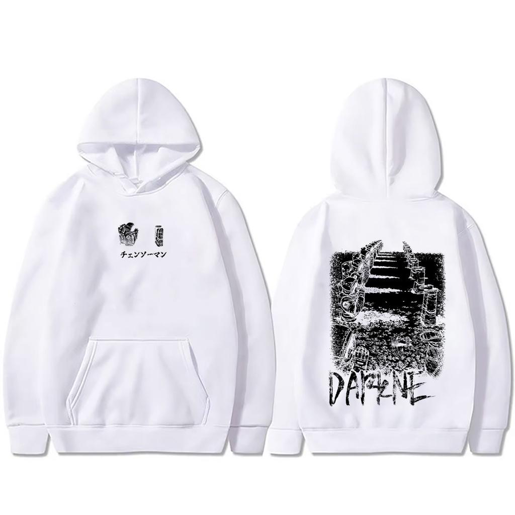 Anime Chainsaw Man Hoodie Funny Cartoon Denji Pochita Graphic Sweatshirt Men's Women's Casual Pullover Hoodies