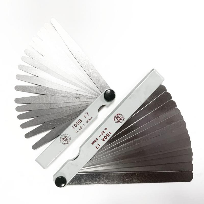 Feeler Gauges 17 Blades 0.02-1.00MM Metric Feeler Gauge Foldable Thickness Gap Metric Filler Feeler Gauges For Measurements Tool