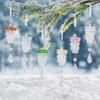 Haobei Acrylic Pine Cone Christmas Ornament - Transparent Crystal Tree Decoration