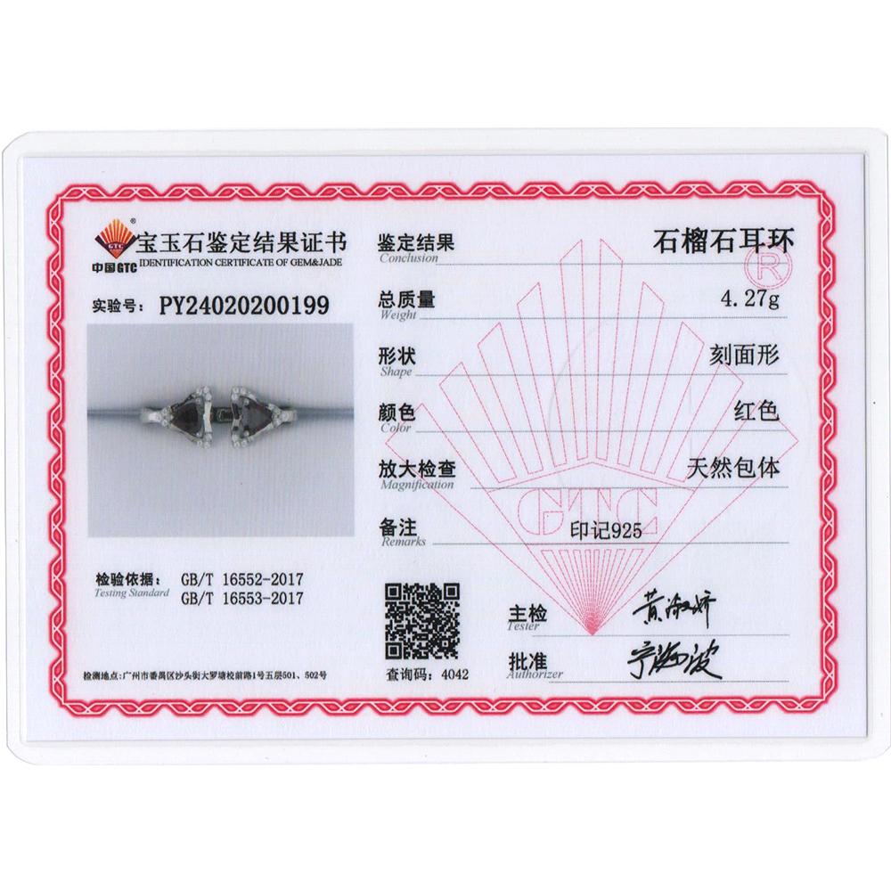 Luxuriöses Set mit Ohrringen und Ringen für Damen, 925er Sterlingsilber, natürlicher Rhodolith-Edelstein, Modeschmuck, Geschenk zur Geburtstagsfeier