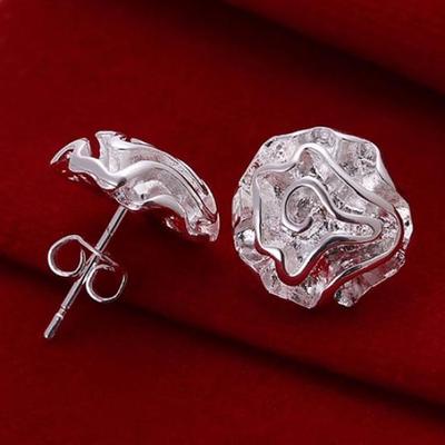 Fashion Women Rose Flower Studs Earrings Wedding Party Jewelry MIT