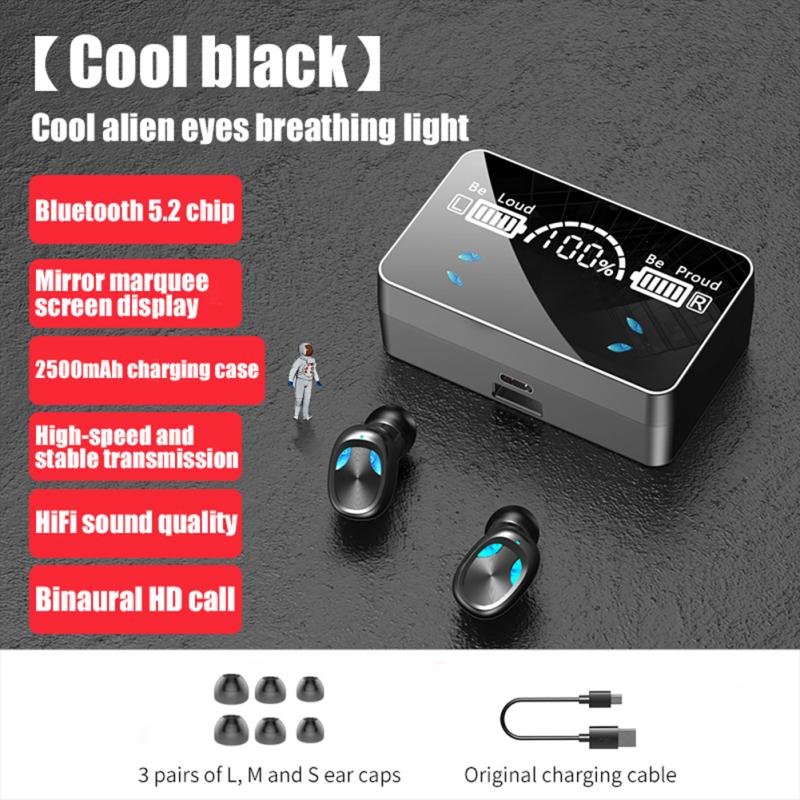 X3 5.1 Bluetooth-compatible Headset Ergonomically Designed Tws Fingerprint-touch In-ear Wireless