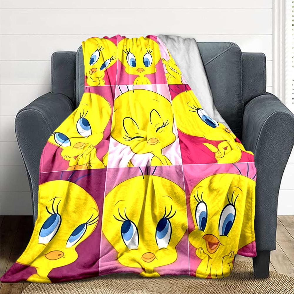 1 Stück Tweety Vogel Decke Leichte Flanell Überwurfdecke für Sofa, Bett, Reisen, Camping, Wohnzimmer, Büro, Couch, Stuhl und Bett