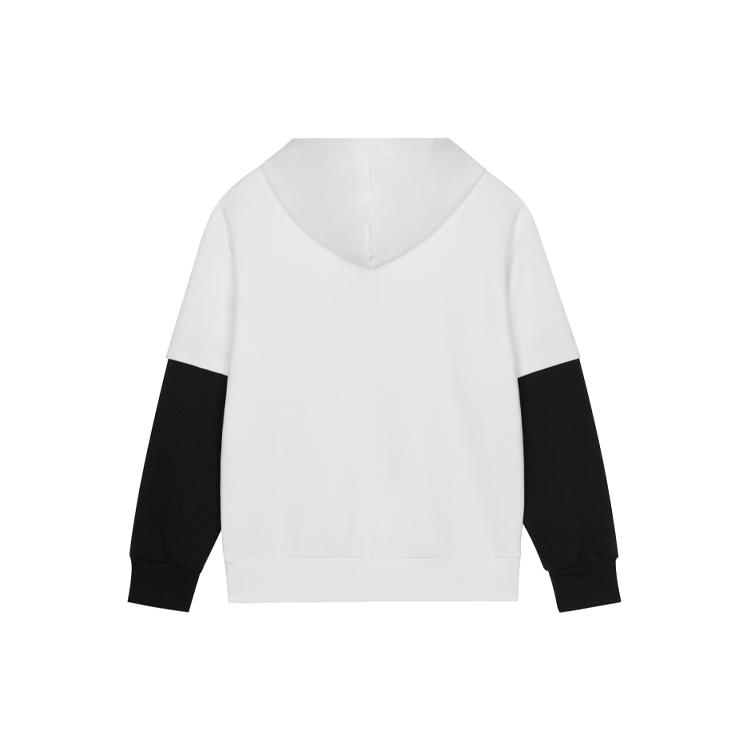 New Balance Sweatshirts Unisex White Hooded Moderate Regular AMT13342-SST
