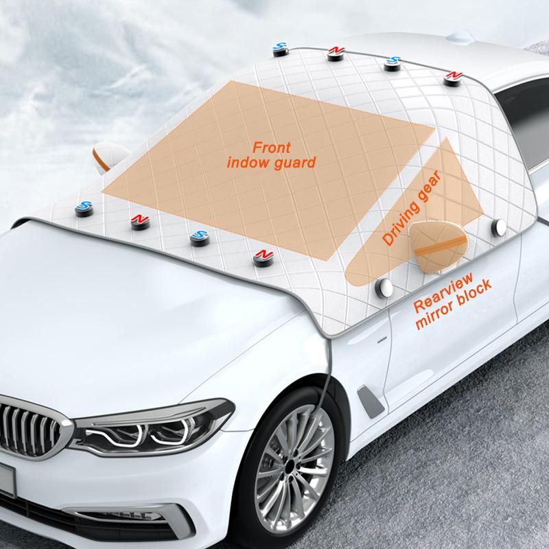 SEAMETAL Thicken Car Snow Cover Extra Large Car Windshield Protector Snow Cover Anti-freeze Sun Shade