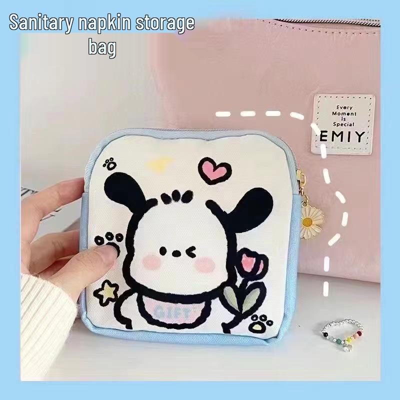 

Миниатюрный кошелек для монет: Мультяшный органайзер для хранения гигиенических прокладок и помады