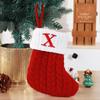 Christmas Socks Knitting Red Snowflake Alphabet Letters Christmas Decoration For Home Tree Ornament Gift Navidad Natal Decoration