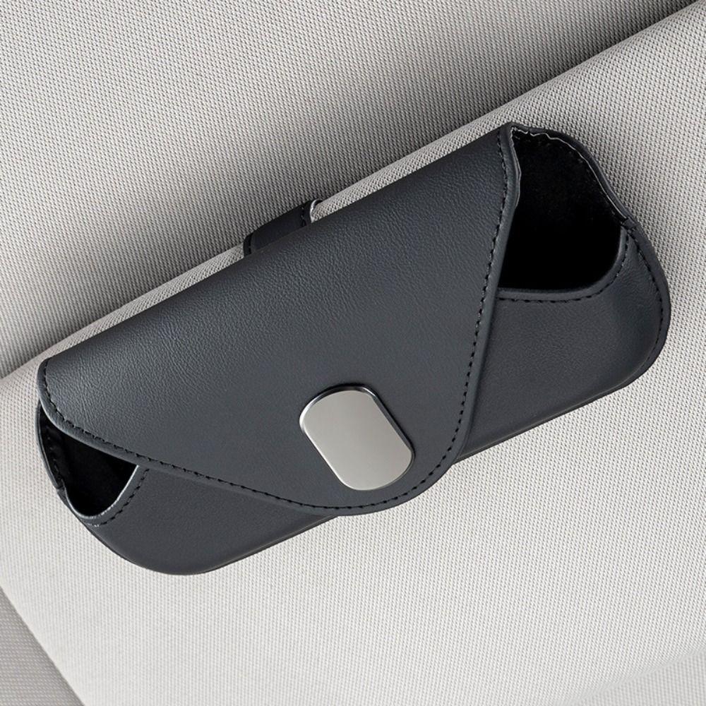 Clip-on Car Organizer Convenient Sun Visor Glasses Case Car Mounted Glasses Bag Cards