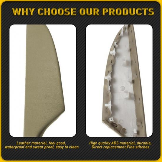 Door Arm Rest Beige Leather Left Fit For Accord Coupe 2008 2009 2010 2011 2012 A