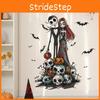 Bride Halloween Ghost Groom With Pumpkin Skeleton Wall Stickers For Decor Home