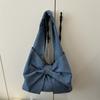 Lightweight Bow Denim Bag Casual Women's Tote Bag Trendy Bow Shoulder Bag  Girls