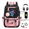 Stitch Rucksack für Studenten Niedliche Cartoon-Laptoptasche mit USB-Anschluss Modischer Stil