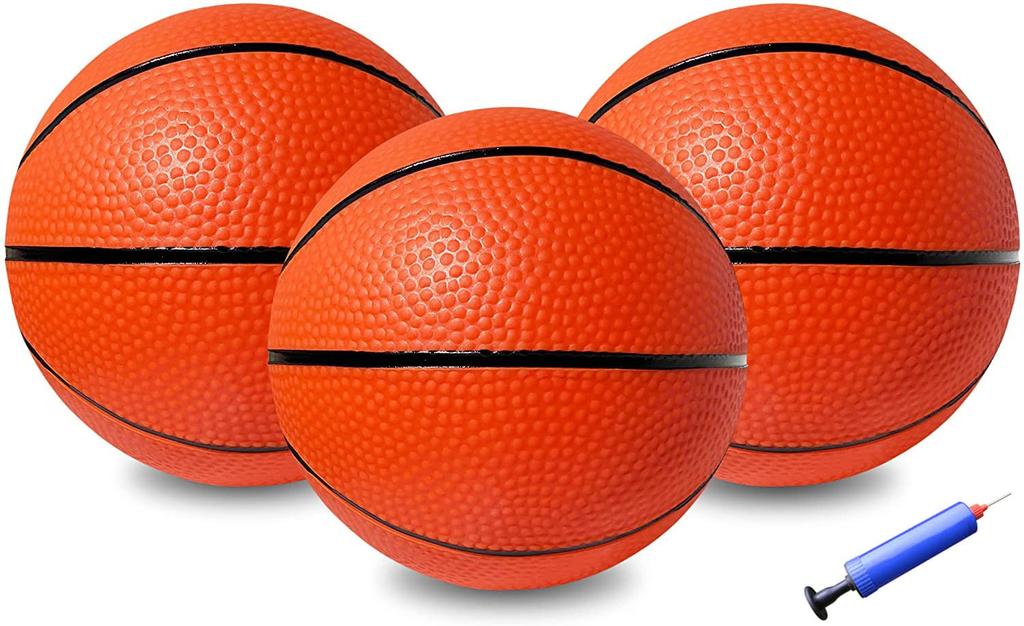 Mini Palloni da Basket (Confezione da 3) - Resistente agli urti, Uso domestico, Sollievo dallo stress, Regalo di Natale, Regalo di compleanno, Adatto per uso interno ed esterno (Rosso)