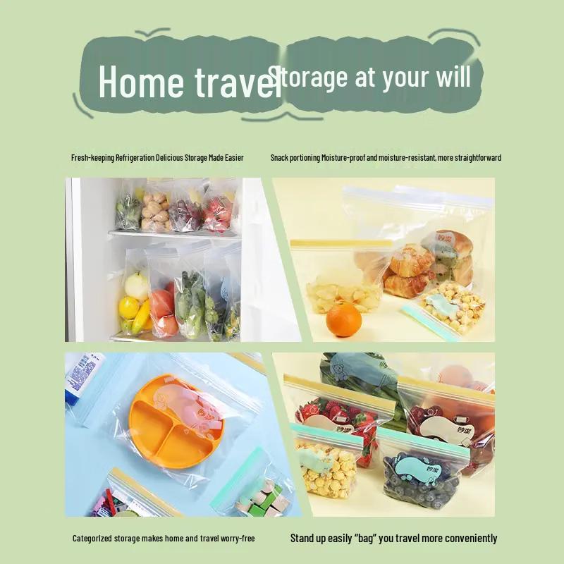 MIAOJIE Food-Grade Standing Sealing Bags - 45 Pc Assorted Set