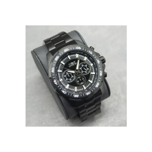 Invicta Men's 'Speedway' Quartz Stainless Steel Casual Watch, Color: Black (Model: 22785)