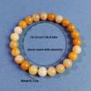 This 8mm topaz natural stone hand-woven bracelet is suitable for both men and women, making it a perfect gift for friends and family or for parties.