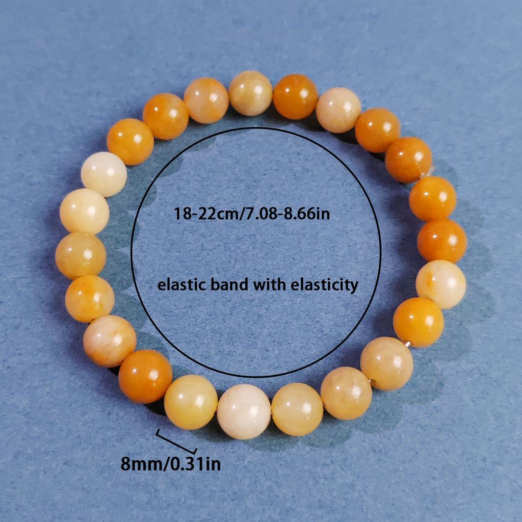 This 8mm topaz natural stone hand-woven bracelet is suitable for both men and women, making it a perfect gift for friends and family or for parties.