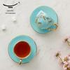 Yongfengyuan Madam Porcelain West Lake Blue Ceramic Teacup & Coffee Cup Pair (150ml)