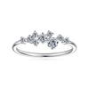 Silvere Glam A Niche Design Moissanite Ring, A Pure Silver Ring For Women's Starry Sky, A Trendy And High-end Accessory