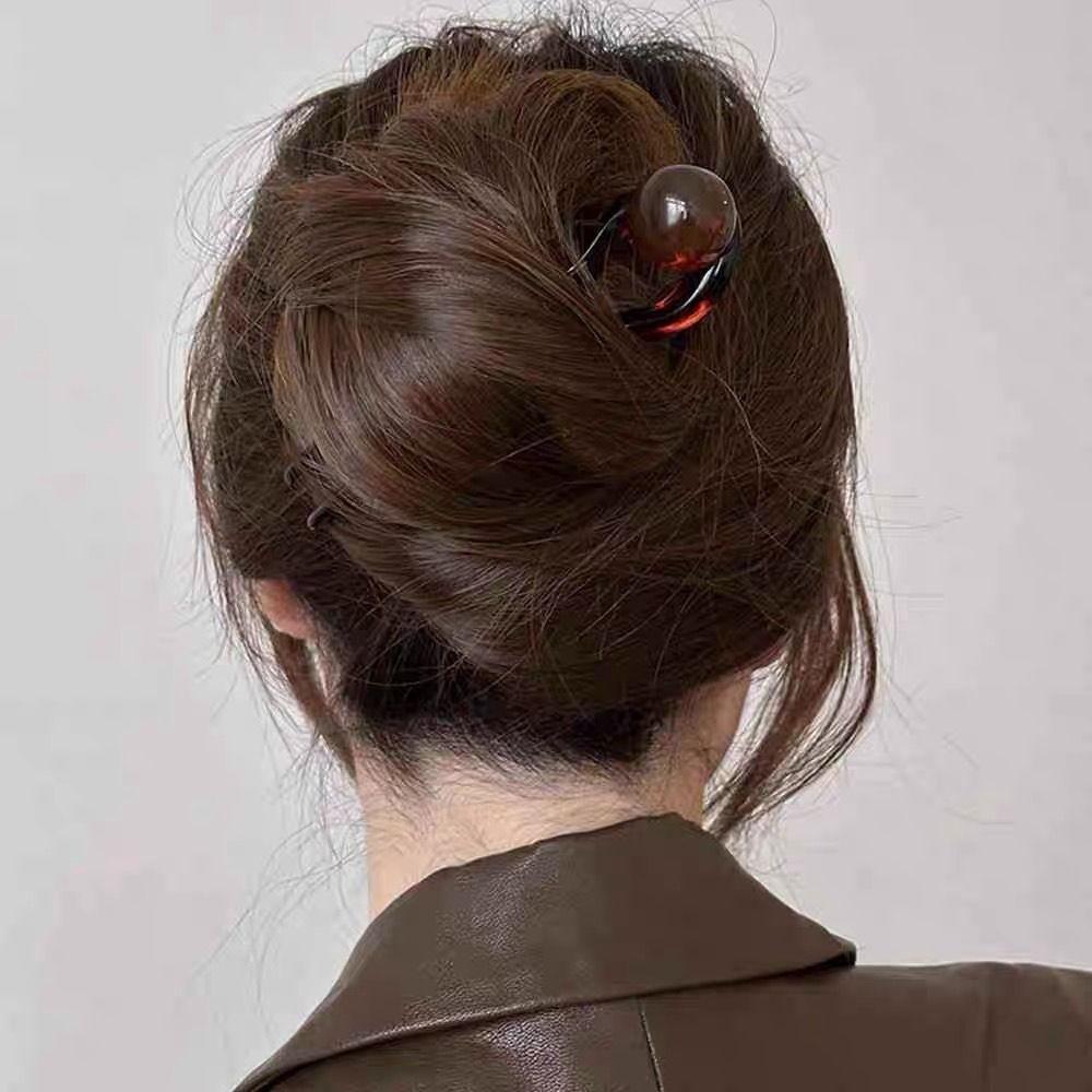 U-Shaped Hairpin Acetate Hair Bun Fashion Hair Sticks  for Women Girls