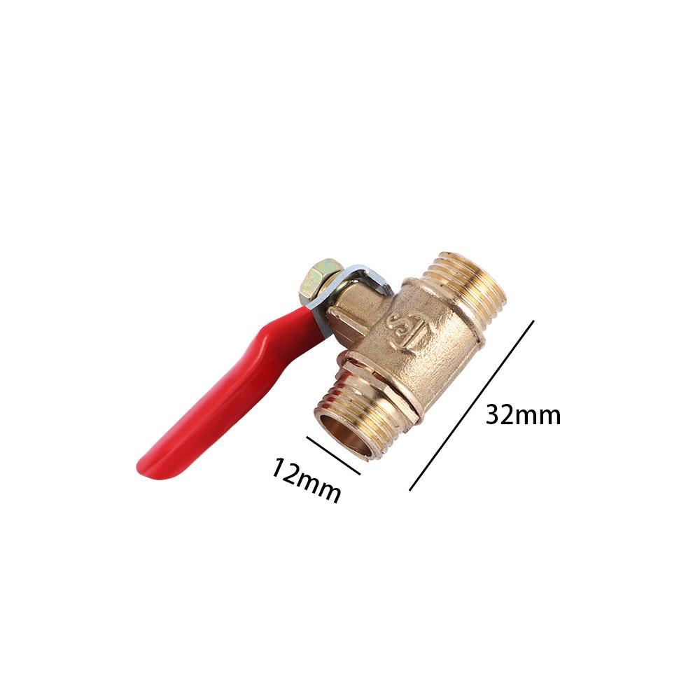 12mm Air Compressor Brass Switch Pipe Fittings Pipe Male To Male Thread Ball Valve